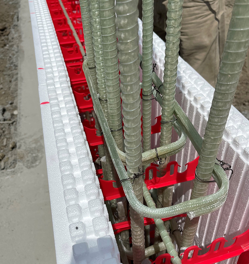MST-BAR can be used for horizontal & vertical concrete reinforcement in SuperForm ICF walls.